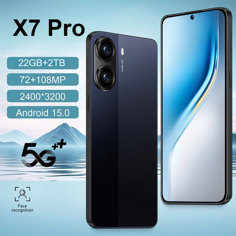 Protection d'écran anti-poussière facile à installer 2026 pour smartphone Android 5G X7 Pro – Film en verre trempé anti-rayures