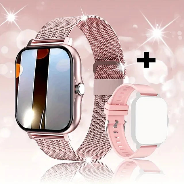 Montre connectée pour hommes et femmes, téléphone Android, écran couleur 2023 pouces, entièrement tactile, cadran personnalisé, appel Bluetooth, 1.44