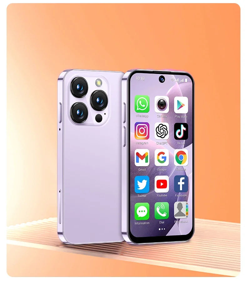 SOYES XS19 Mini Smartphone 3.88 pouces 2GB RAM 16GB ROM Android10.0 avec reconnaissance faciale double SIM veille réseau 3G petit téléphone