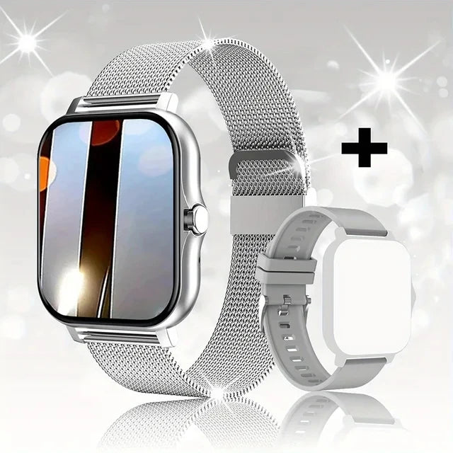 Montre connectée pour hommes et femmes, téléphone Android, écran couleur 2023 pouces, entièrement tactile, cadran personnalisé, appel Bluetooth, 1.44