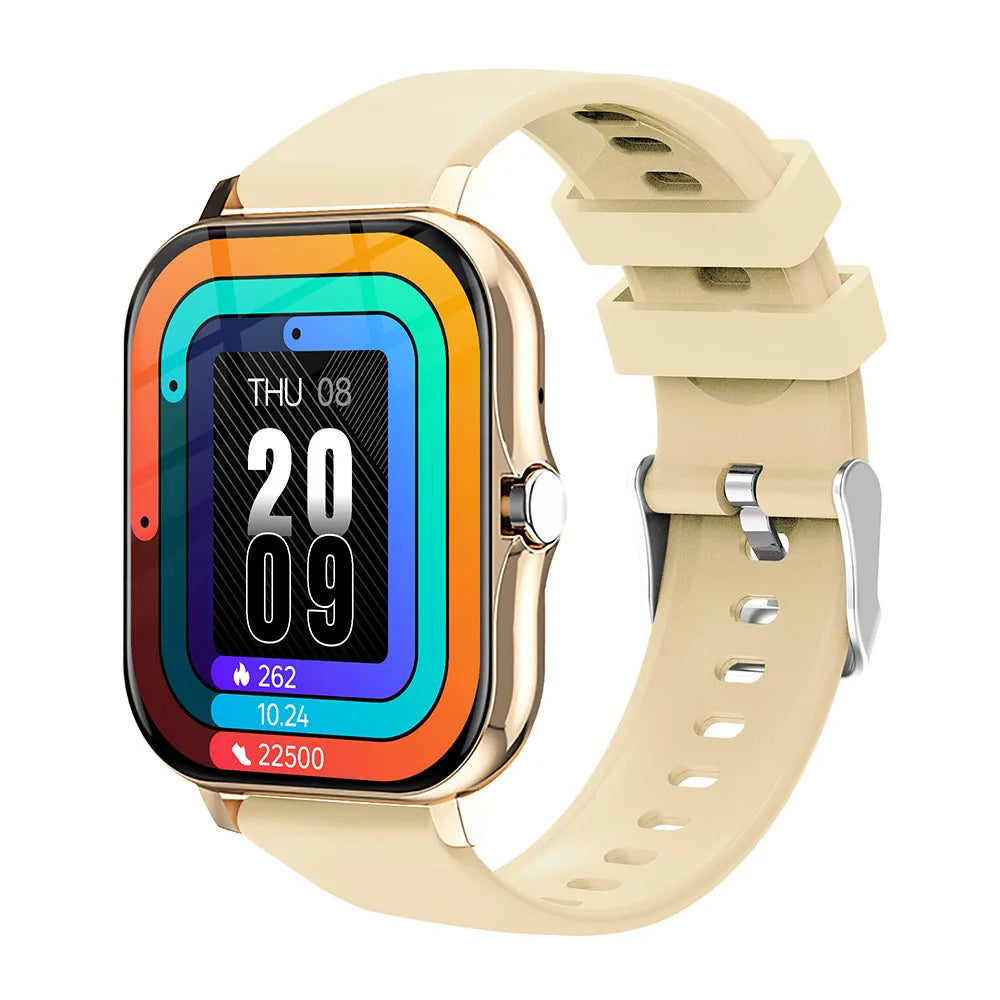 Montre connectée pour hommes et femmes, téléphone Android, écran couleur 2023 pouces, entièrement tactile, cadran personnalisé, appel Bluetooth, 1.44