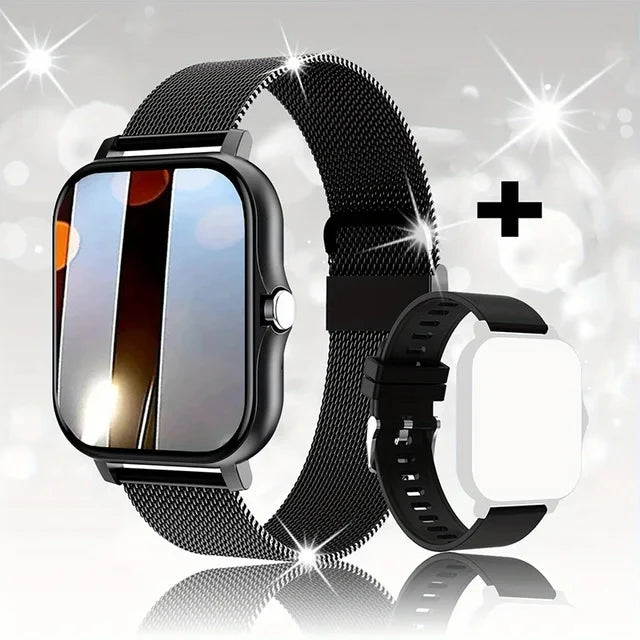 Montre connectée pour hommes et femmes, téléphone Android, écran couleur 2023 pouces, entièrement tactile, cadran personnalisé, appel Bluetooth, 1.44