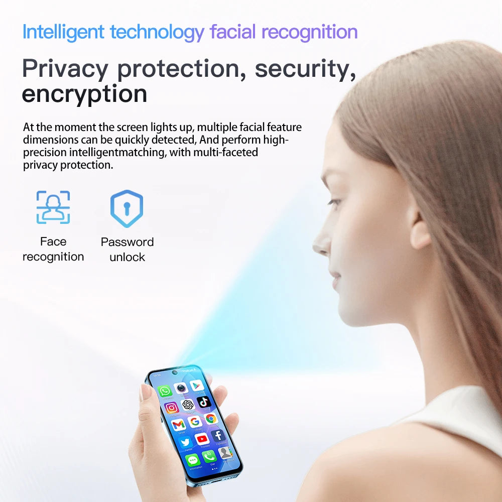 SOYES XS19 Mini Smartphone 3.88 pouces 2GB RAM 16GB ROM Android10.0 avec reconnaissance faciale double SIM veille réseau 3G petit téléphone