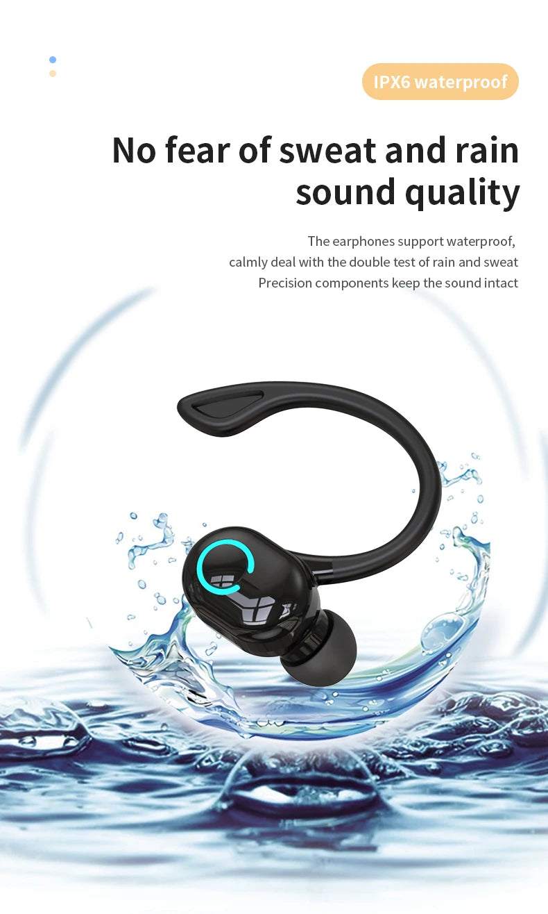 Écouteurs sans fil Bluetooth basse HIFI avec micro HD écouteurs antibruit vie étanche jeu sport musique casques