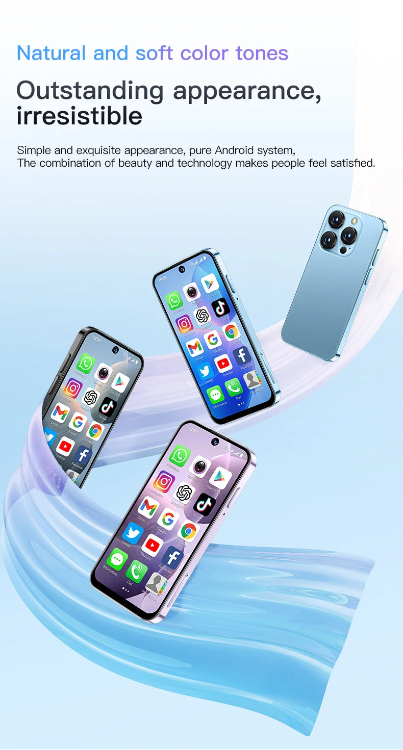 SOYES XS19 Mini Smartphone 3.88 pouces 2GB RAM 16GB ROM Android10.0 avec reconnaissance faciale double SIM veille réseau 3G petit téléphone