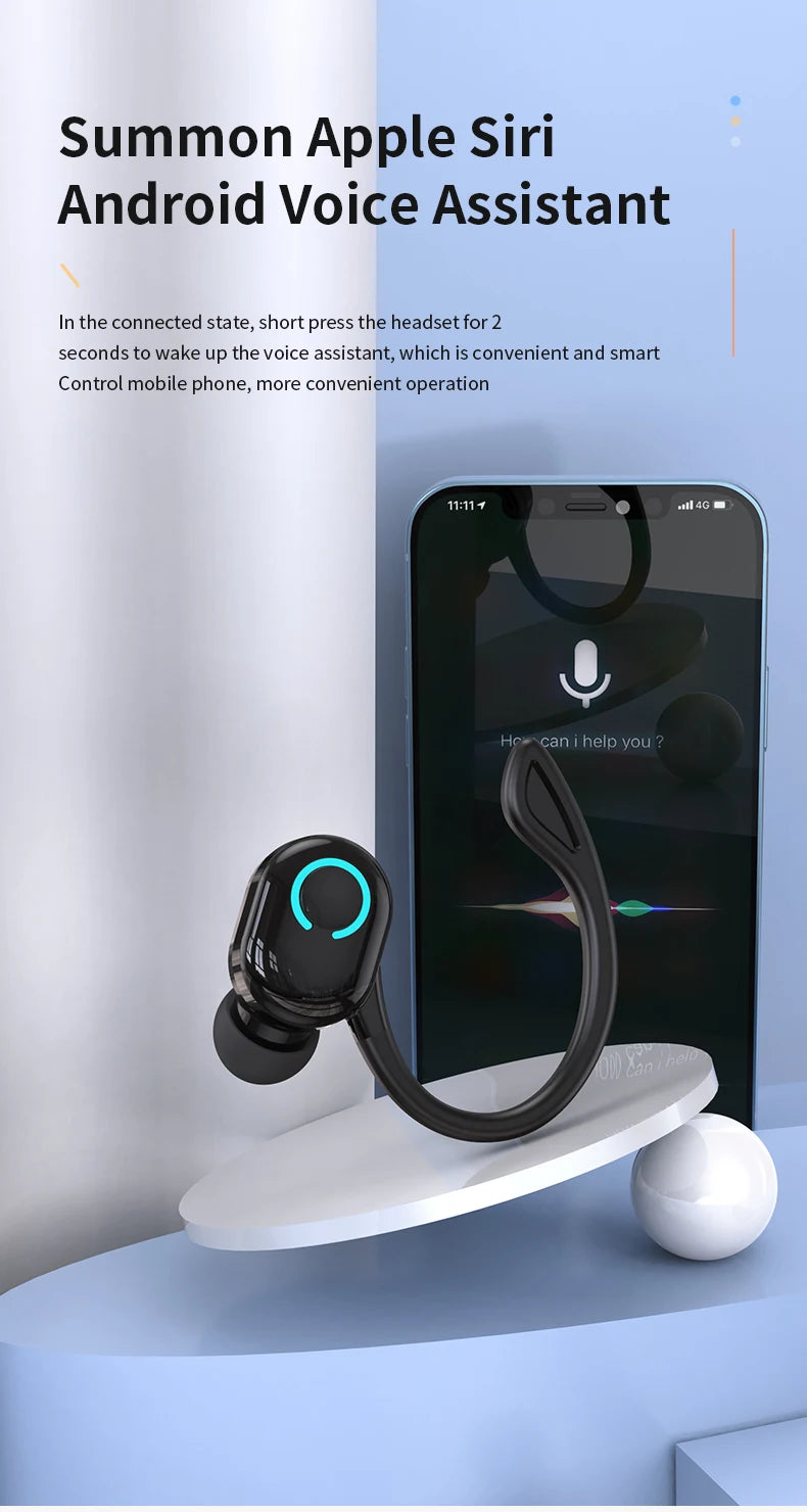 Écouteurs sans fil Bluetooth basse HIFI avec micro HD écouteurs antibruit vie étanche jeu sport musique casques