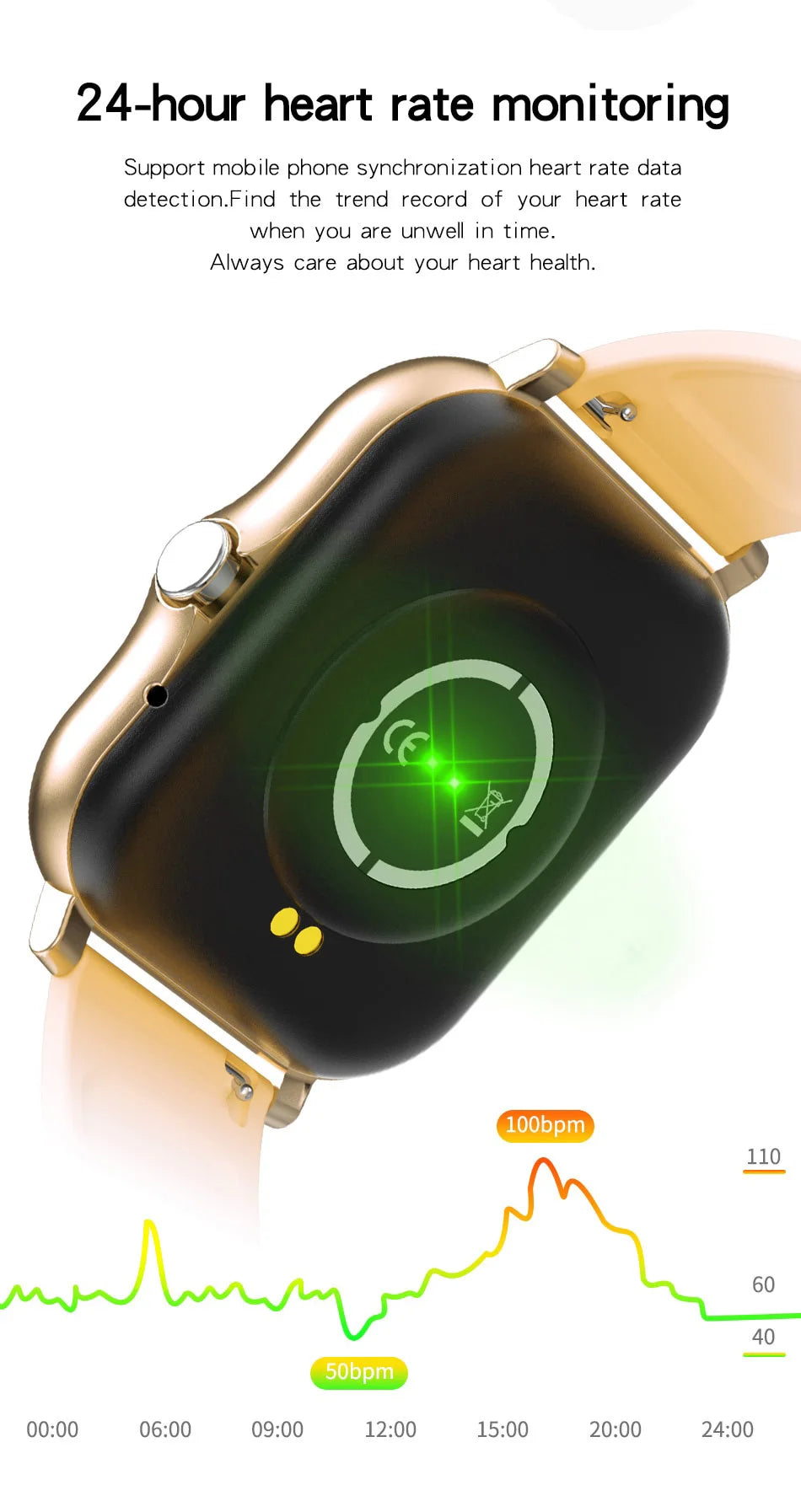 Montre connectée pour hommes et femmes, téléphone Android, écran couleur 2023 pouces, entièrement tactile, cadran personnalisé, appel Bluetooth, 1.44