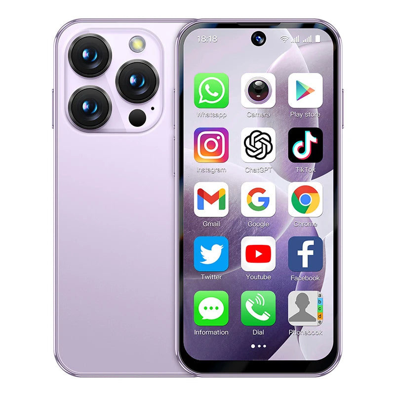 SOYES XS19 Mini Smartphone 3.88 pouces 2GB RAM 16GB ROM Android10.0 avec reconnaissance faciale double SIM veille réseau 3G petit téléphone