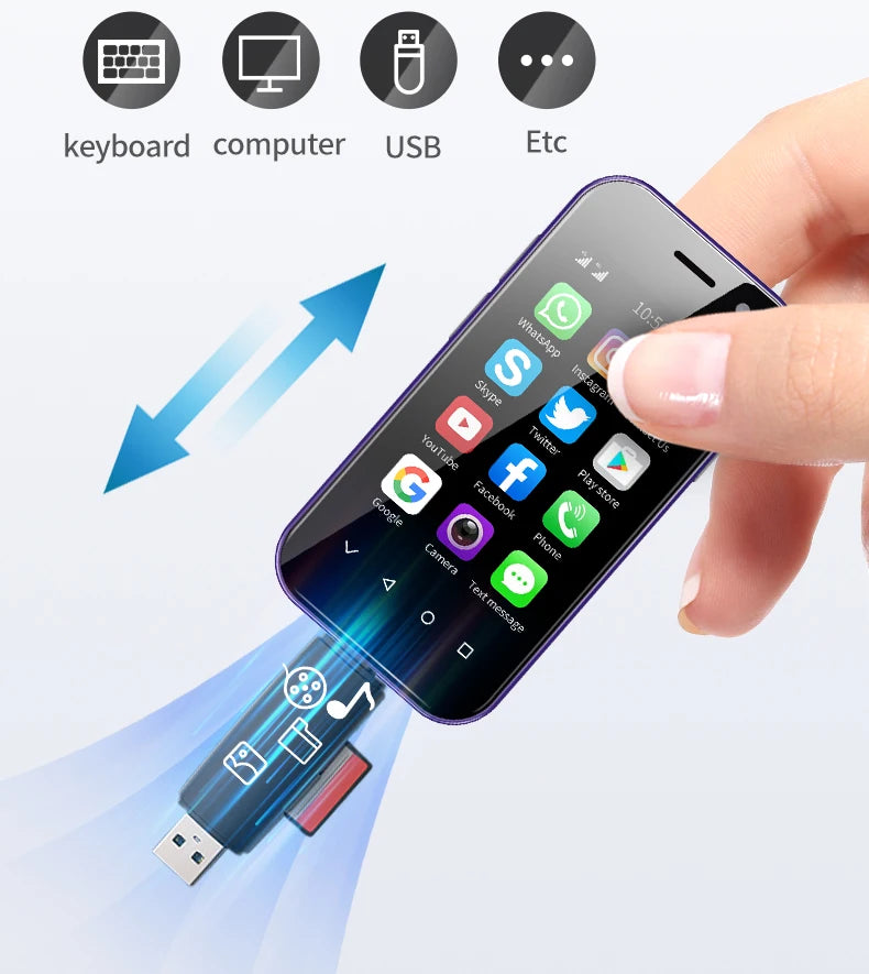 Smartphone Android 4G SOYES XS14 Pro Mini, 3 Go + 64 Go, 2600 mAh, reconnaissance faciale, écran 3,0 pouces, vente flash