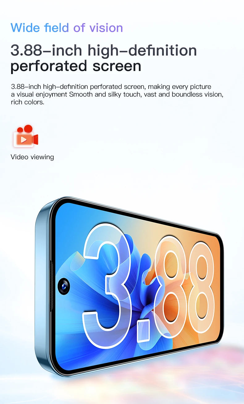SOYES XS19 Mini Smartphone 3.88 pouces 2GB RAM 16GB ROM Android10.0 avec reconnaissance faciale double SIM veille réseau 3G petit téléphone