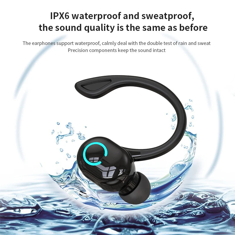Écouteurs sans fil Bluetooth basse HIFI avec micro HD écouteurs antibruit vie étanche jeu sport musique casques